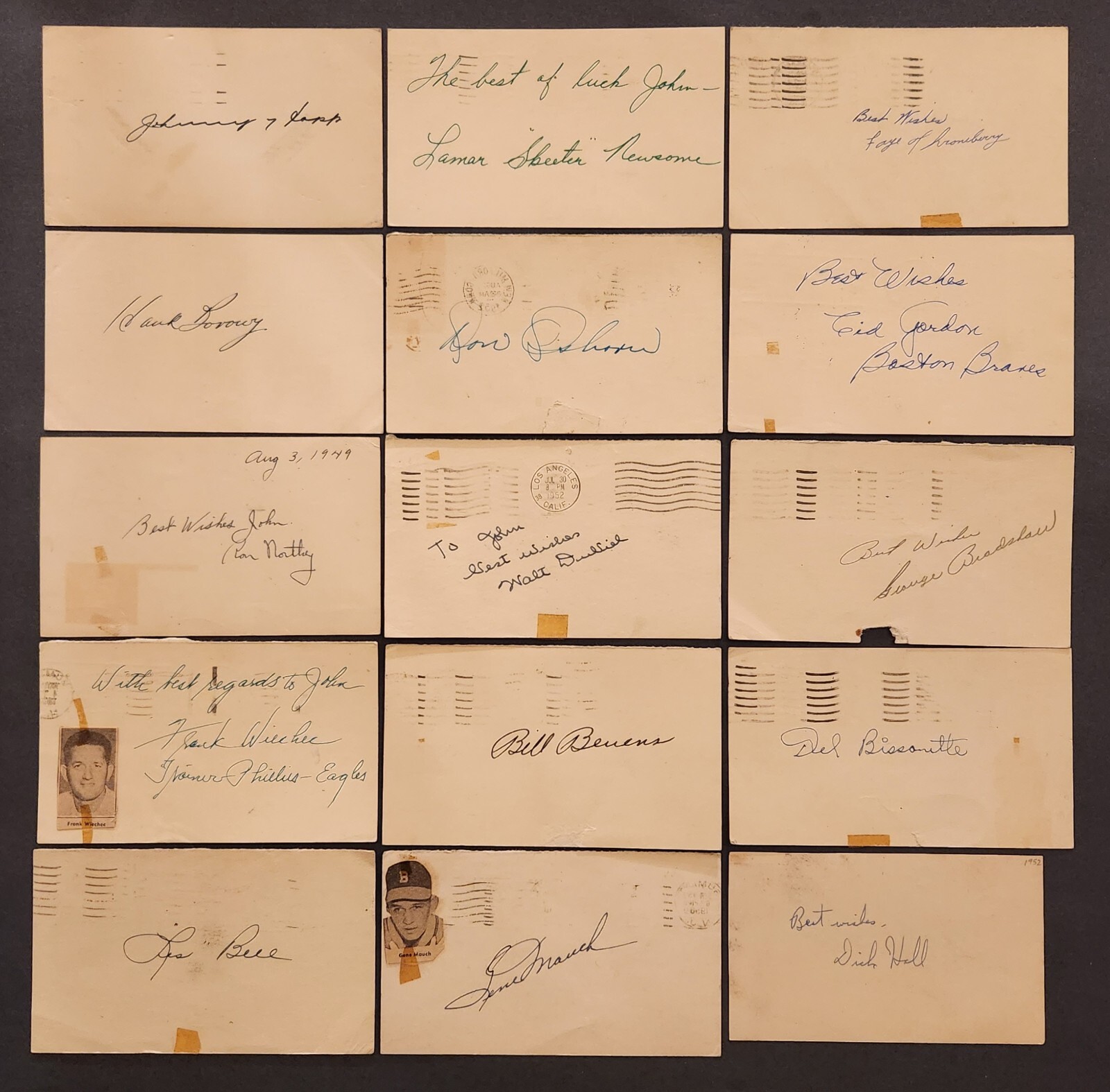 GROUP OF FIFTEEN Autographed Vintage 1950's Signed Baseball Government