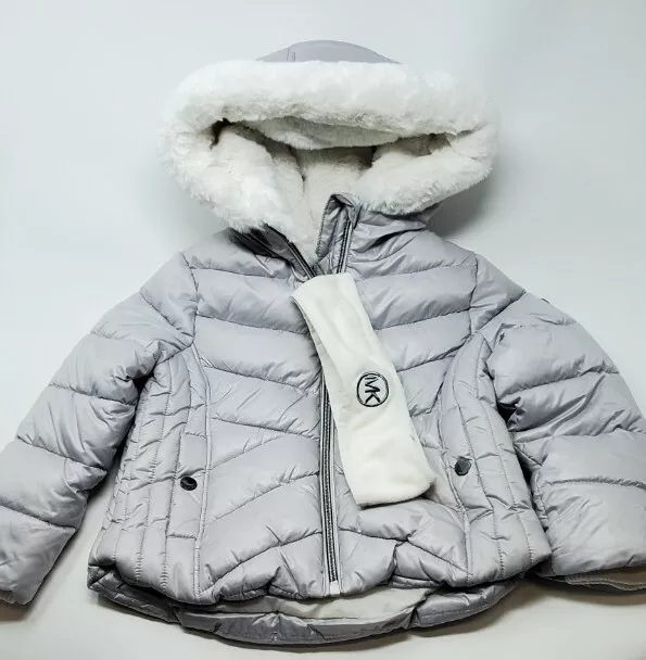 leksikon fornuft Antagelser, antagelser. Gætte Michael Kors Girls Winter Jacket with Fleece Headband, Size: 4T, Color:  Aluminum | eBay