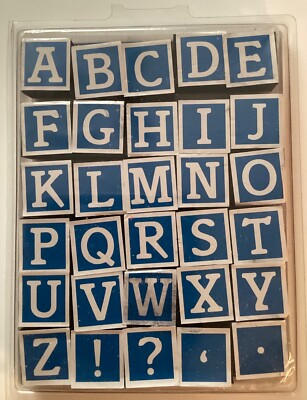 Rubber Stamp Noteworthy Stampers Capitol Letters Set 1  foam Mount Used Vintage
