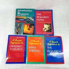 Lot of 5 AMSCO Reference Guides: Essay, Research Paper, Internet Research