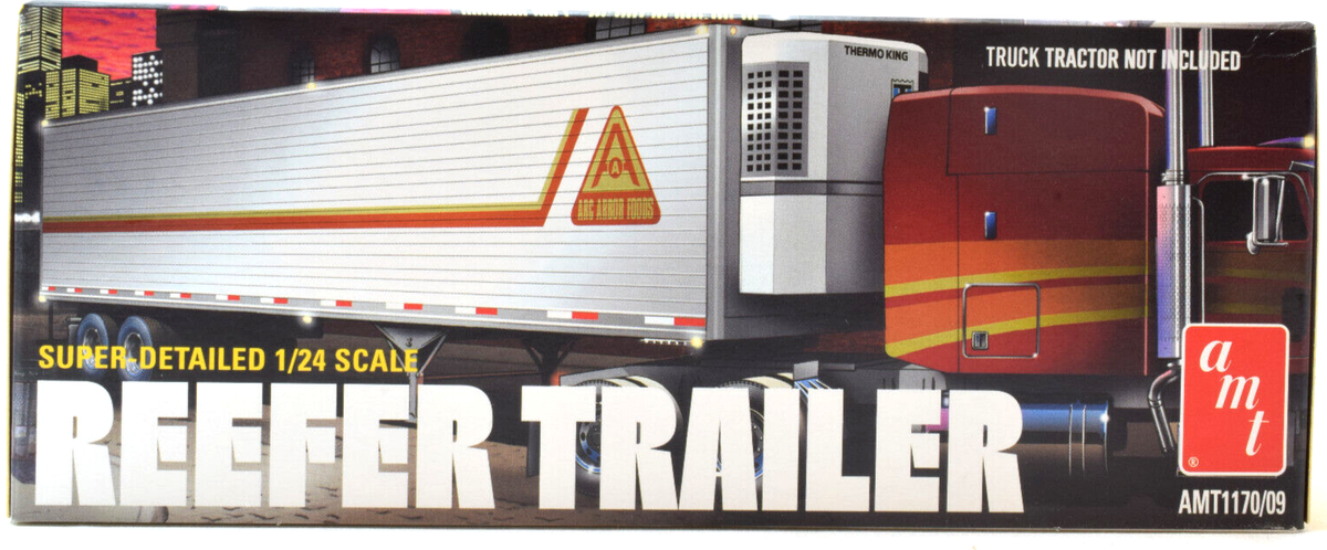 イタレリ Reefer Trailer 1/24 Amazon.com: AMT Reefer Semi Trailer 1:24 Scale Model Kit
