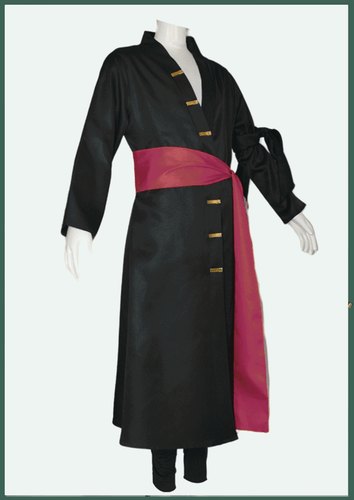 Anime Roronoa Zoro Cosplay Costume Wano Kuni Country Kimono Robe Full Suit - Picture 7 of 19