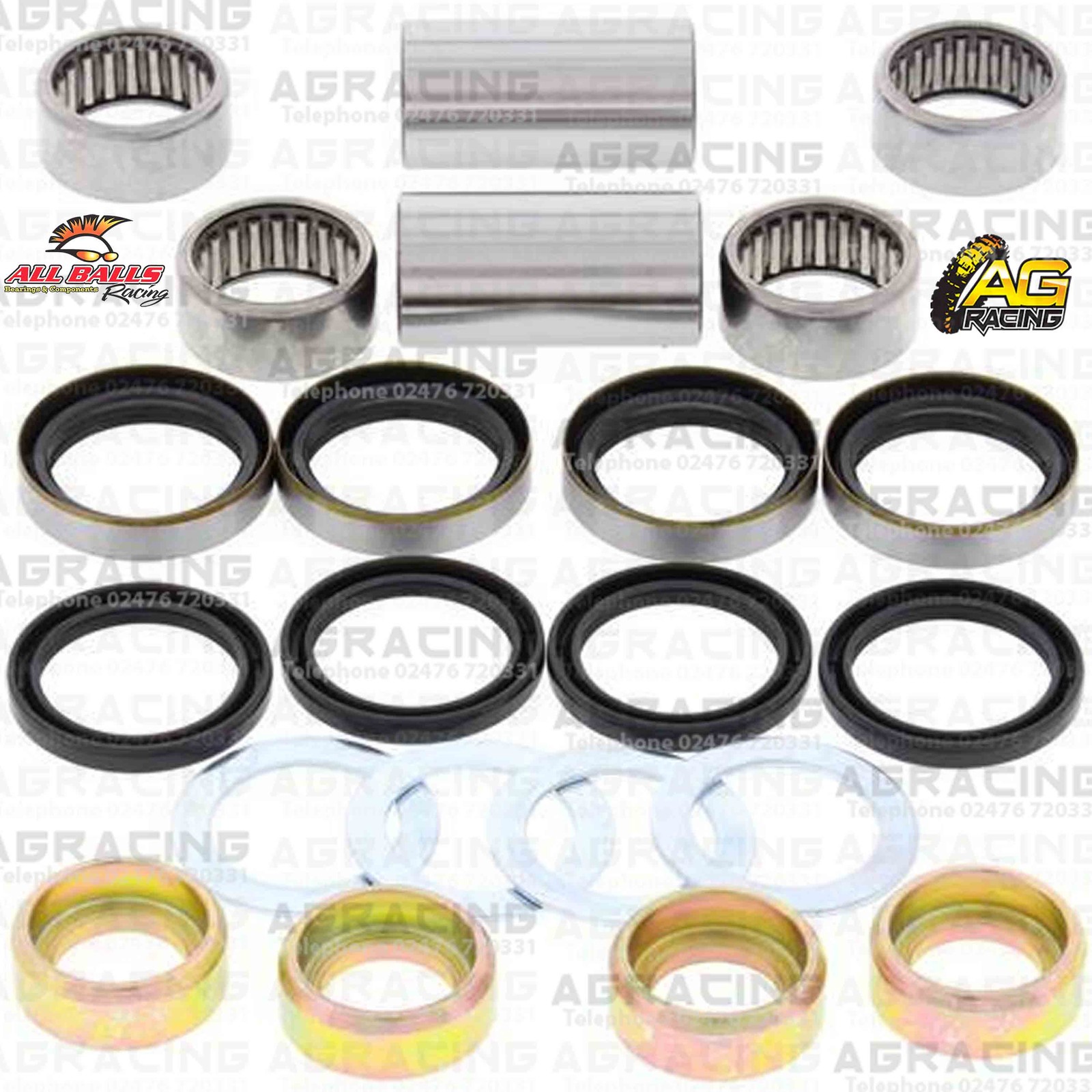 All Balls Swing Arm Bearings & Seals Kit For KTM LC4 LC4 640 Supermoto
