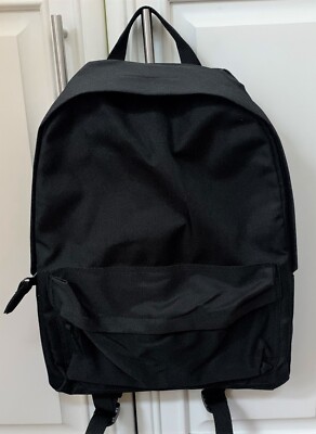 Amazon Basics Lightweight Classic School Backpack, Black  12.2 x 6 x 15.8 inches