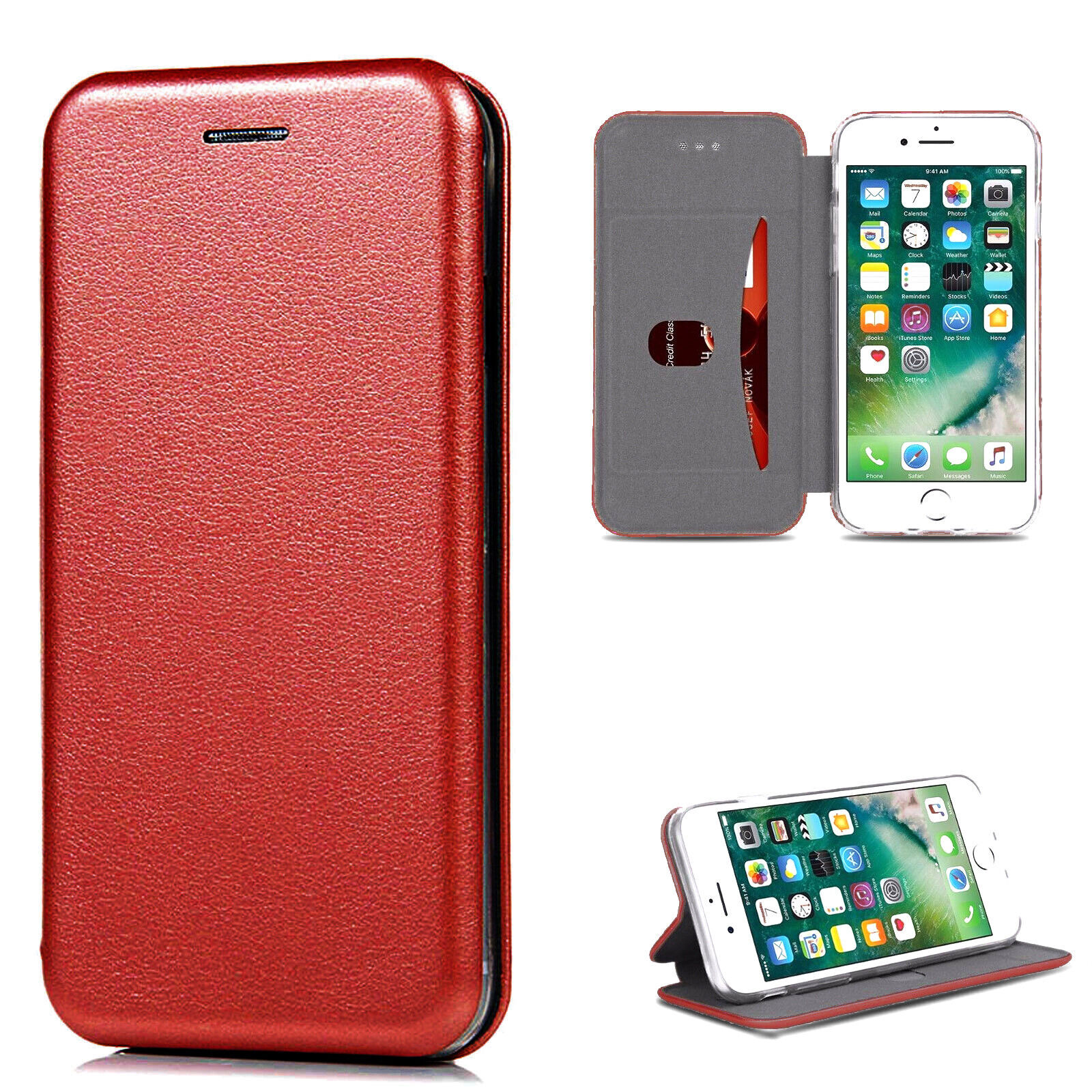 Case For iPhone 5 6 7 8 X SE 2020/2022 Slim Card Wallet Leather Flip Phone Cover eBay