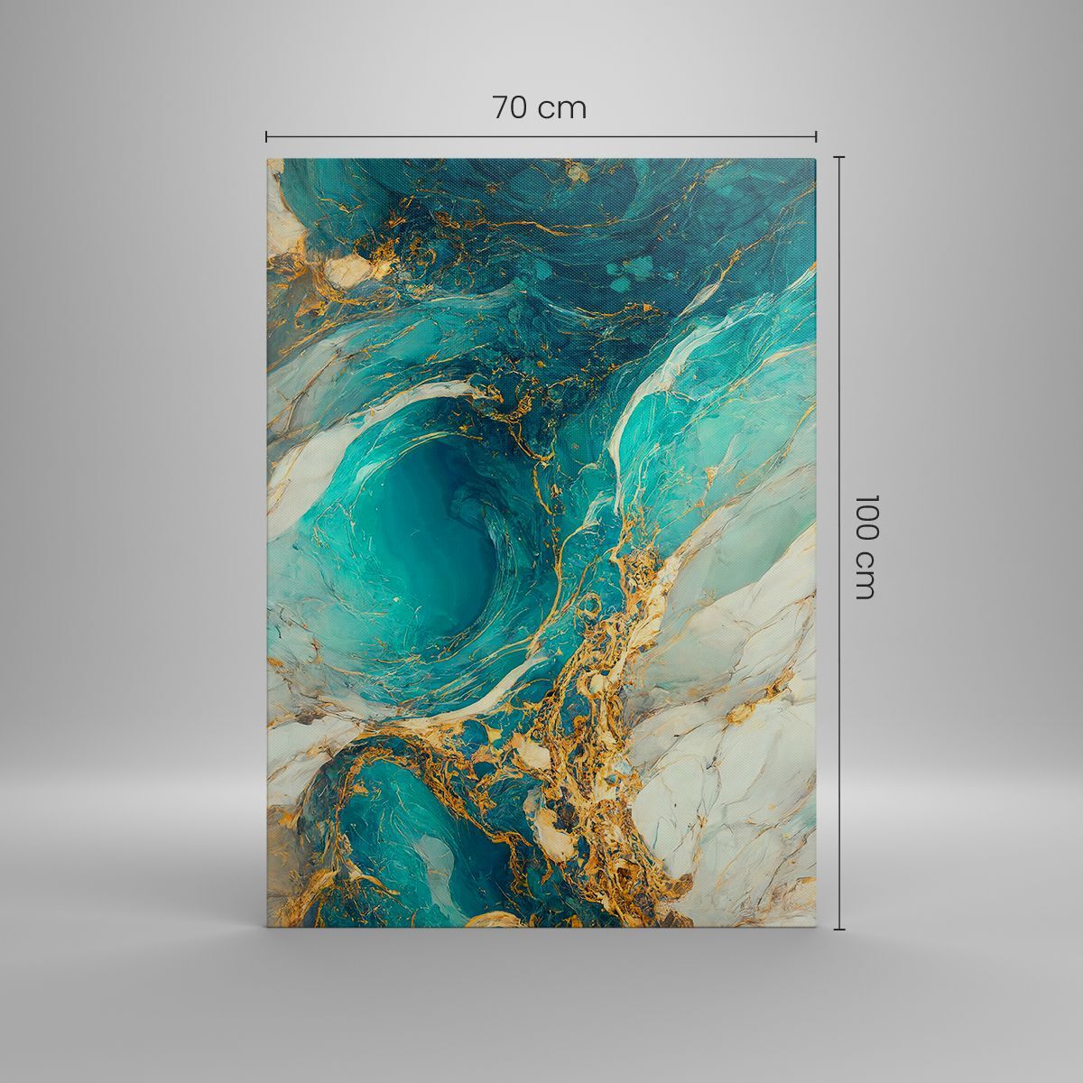 Tableau Abstrait Sur Toile 140x50 Cm - Style Marbre Et Pierre - Neuf, Déco Murale Moderne