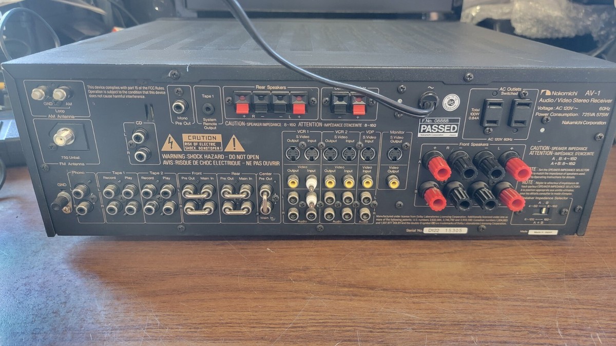 Nakamichi AV-1s オーディオ/ビデオレシーバー Nakamichi AV-1s Receiver | eBay