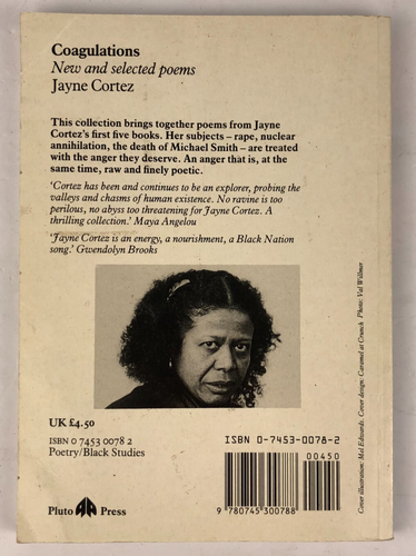 Coagulations New and Selected Poems Jayne Cortez Softcover Book 1984 - Picture 7 of 7