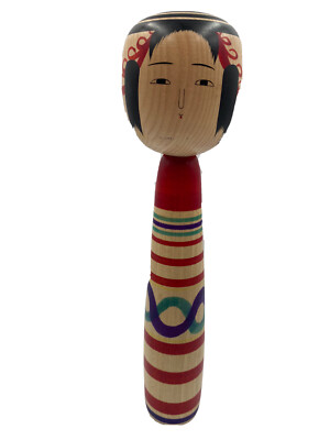 Poupées Tsuchiyu Kokeshi vintage : ensemble dento en bois