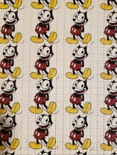 Felix The Mouse Light Cream Yellow Background Blotter art Print.