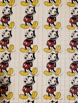 Felix The Mouse Light Cream Yellow Background Blotter art Print.