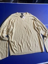 Dockers Sweater XL Maize Marl 100 Cotton Long Sleeve Crew Neck Cozy Extra Soft