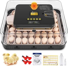 56 Egg Incubator for Hatching Eggs with Automatic Egg Turning & Built-in Candler