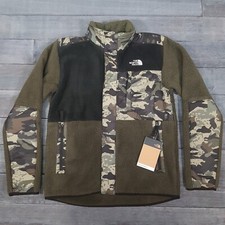 THE NORTH FACE Forrest Mashup Fleece Snap Jacket Boys Size XL 14/16 Camo Green