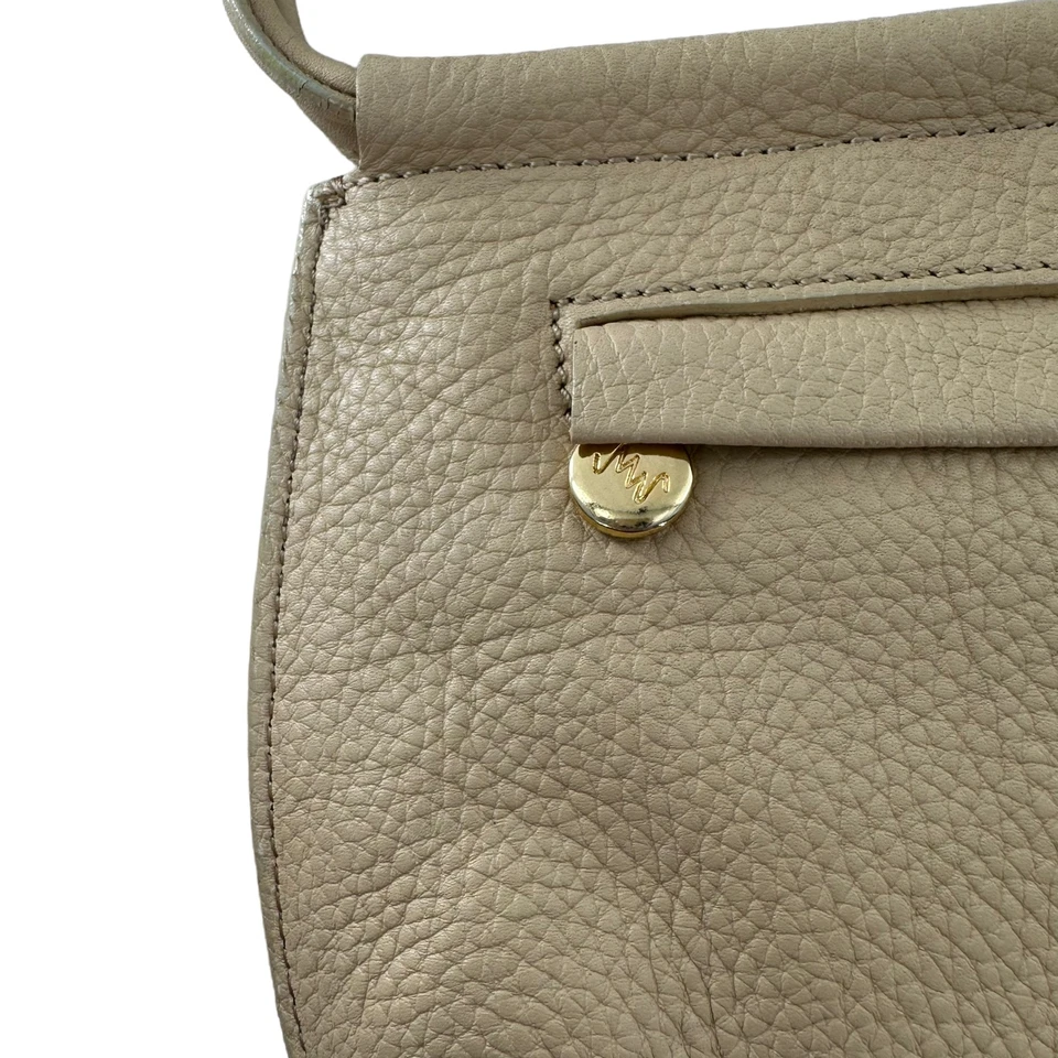 MONSAC Neutral Beige Pebbled Leather Small Shoulder Bag - Image 4 of 4