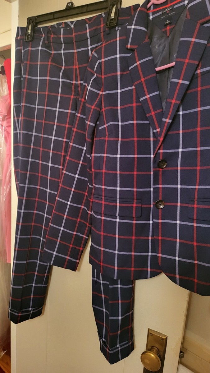 tommy hilfiger plaid blazer