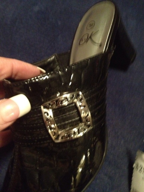 It's OK Black NWT Size 7 Shoes no back low heel | eBay