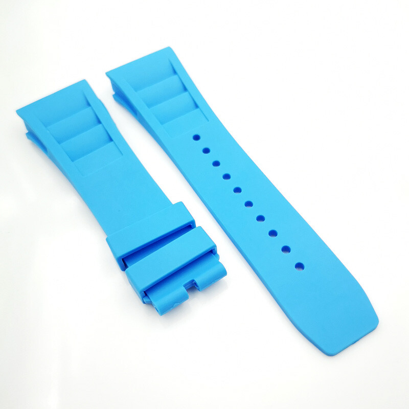 25mm 20mm Baby Blue Rubber Strap for RICHARD MILLE RM 5003/01 RM11