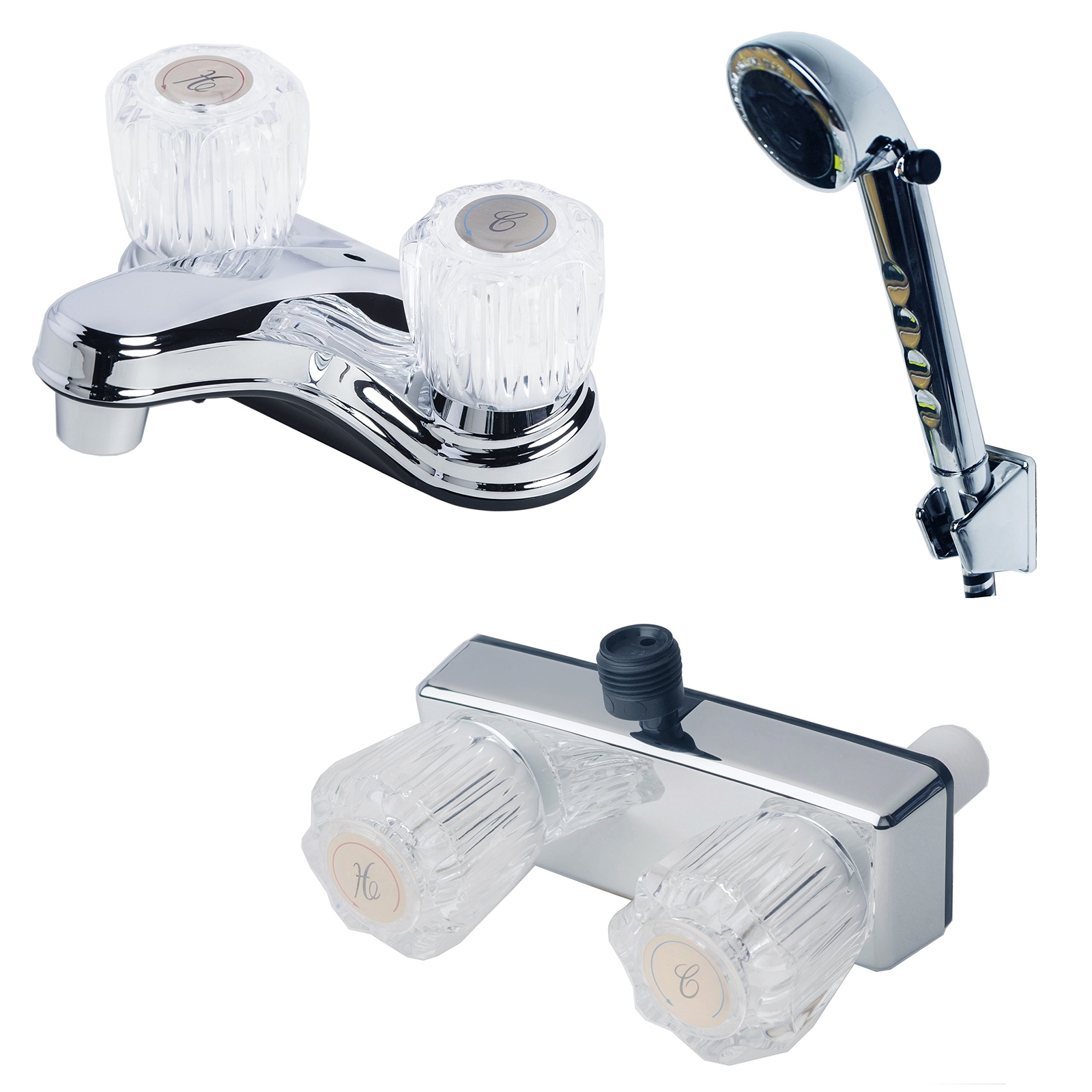 2000ACP/3220ACP/4120CP RV Bathroom and Shower Faucet with Matching Hand Showe...