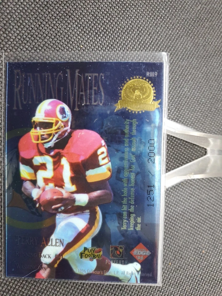 1996 CE President's Reserve Running Mates Frerotte/Terry Allen /2000 Free Ship! - Image 2 of 3