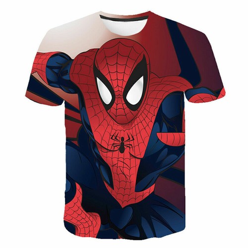 Spiderman Camisetas Niños Niños Niñas Manga Corta Verano Estampado Camiseta 98-146 - Imagen 5 de 17