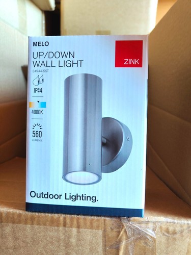 Melo Up & Down Wandleuchte IP44 4000K 8W LED Außenbeleuchtung Gartenleuchte silber - Bild 4 von 13