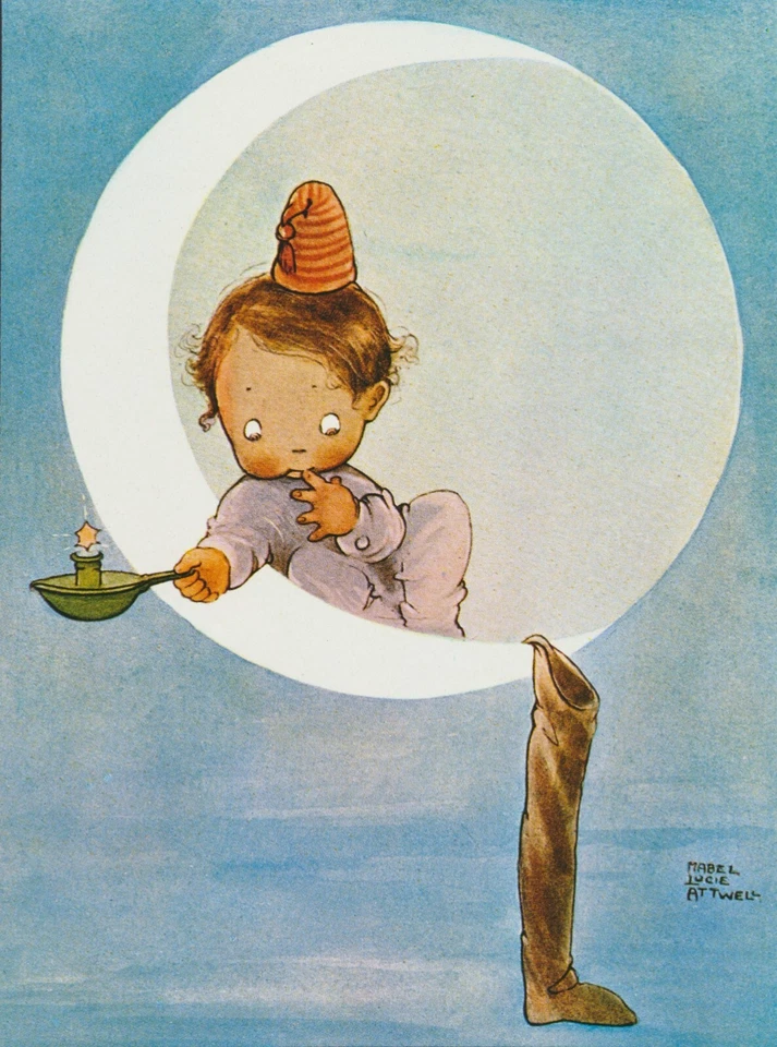 Impresión original c1975 MABEL LUCIE ATTWELL de colección de 50 años ¿VENDRÁ SANTA CLAUS? Foto 2 de 2