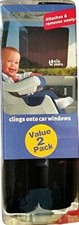 The First Years Baby Easy-Cling Window Sunshades Car 2 Pack Black UV Protection