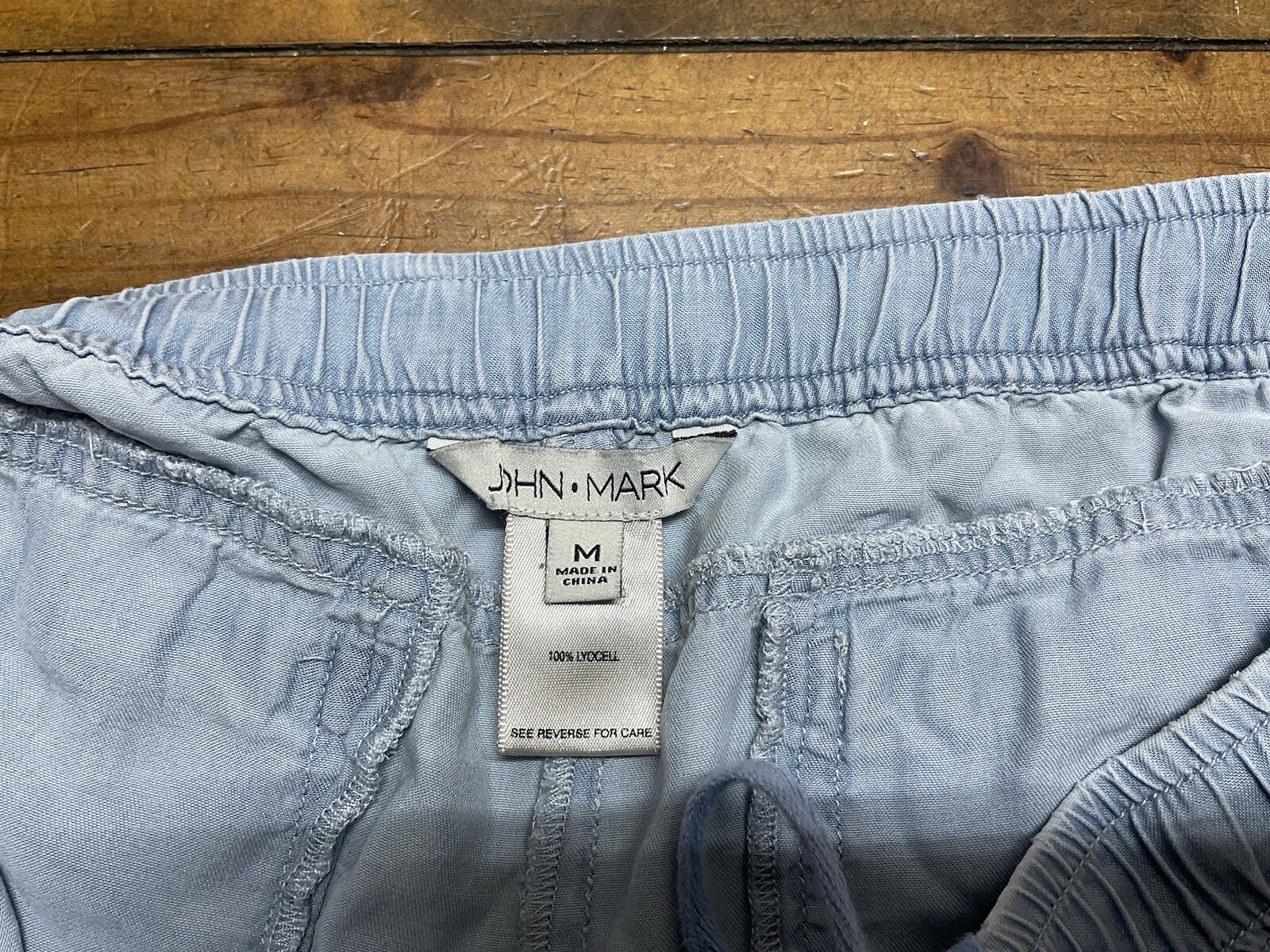 John Mark Pants Pull On Chambray Drawstring Lyoce… - image 4