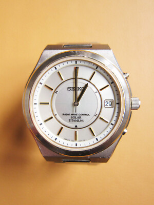 SEIKO 7B22-0AF0 Solar Radio Wave Control Titanium Men's Watch