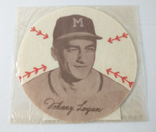 Vintage 1954 Preferred Products JOHNNY LOGAN Milwaukee Braves Player Patch NEW!