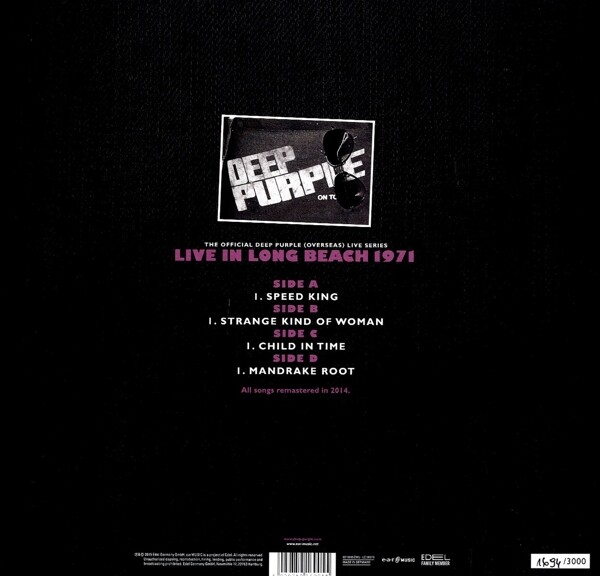 DEEP PURPLE - LONG BEACH 1971 (LTD/2LP/180G/GTF/CRYSTAL