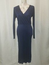  NWT wrap dress navy Blue sz 2. glamour dress formal art deco aesthetic ASOS