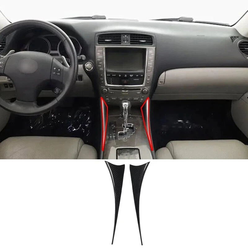 Consola de fibra de carbono cambio de marchas panel lateral para Lexus IS F/250/350 2006-2013 Foto 4 de 4