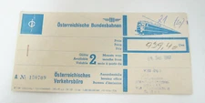 Austrian Federal Railways Tourist Office Ticket Stub 1967 Travel Ephemera