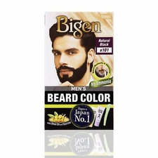 Bigen Men's Beard Color Natural Black B101, 20gm + 20gm_