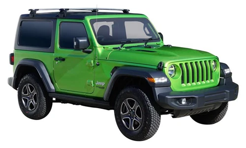 2xBlack Roof racks for Jeep Wrangler June 2019 - 2025 / Aerodynamic Cross bars - Picture 5 of 5