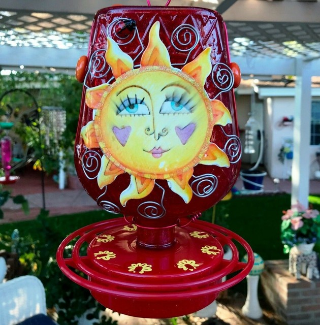 Garden Treasures Glass Hummingbird Feeder 099618 For Sale Online