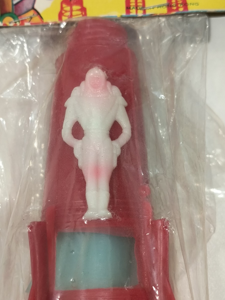 Vintage Cap Rocket Toy New NIP Spaceship Space Plastic