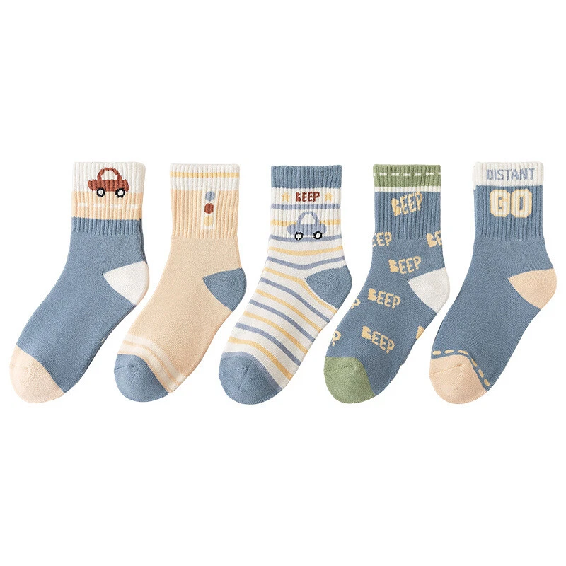 5 Pairs Toddler Kids Thicken Winter Warm Wool Thermal Casual Socks For Boys Girl - Image 2 of 4