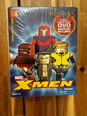Marvel X-Men Minimates 4 Pack Set w/X-Men Darktide DVD Movie 2005 Diamond Toys