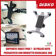 SUPPORTO TABLET IPAD 7 - 10 POLLICI AUTO POGGIATESTA CON MORSETTO REGOLABILE 360