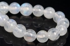 4-5MM Genuine Natural Rainbow Moonstone Grade AAA Round Loose Beads 7.5"