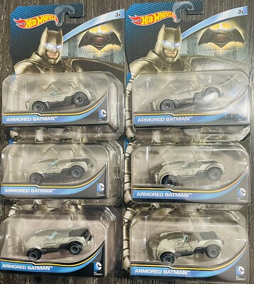 Hot Wheels Character Cars    DC    ARMORED BATMAN    DJM19 Lot Of 6