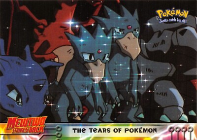 THE TEARS OF POKEMON #37 - BLUE Logo - NONHOLO MEWTWO SB - TOPPS POKEMON CARD NM