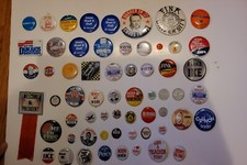 Lot of 60 political and other pins
