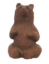 Vintage Red Mill Mfg Resin Sitting Bear Handcrafted In USA 3.5" Tall Brown B6