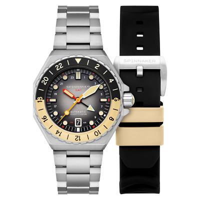 Spinnaker Dumas GMT Automatic Stainless Steel 43mm Wristwatch SP-5119-88