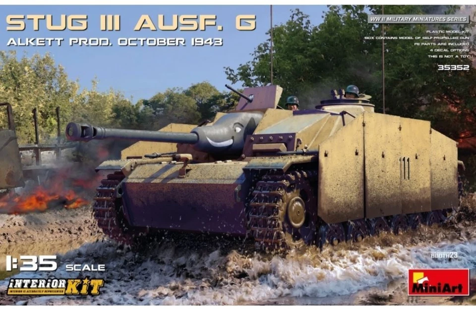 Miniart 35352 - 1/35 StuG III Ausf G October 1943 Alkett Prod Interior Kit - Neu