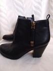 FRANCO SARTO WOMENS DIANA BLACK LEATHER DOUBLE ZIP BOOTIES ANKLE BOOTS 8M NICE!! — photo 9